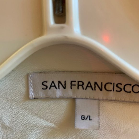 Coat, white, San Francisco, Large, False Leather. - Picture 10 of 10